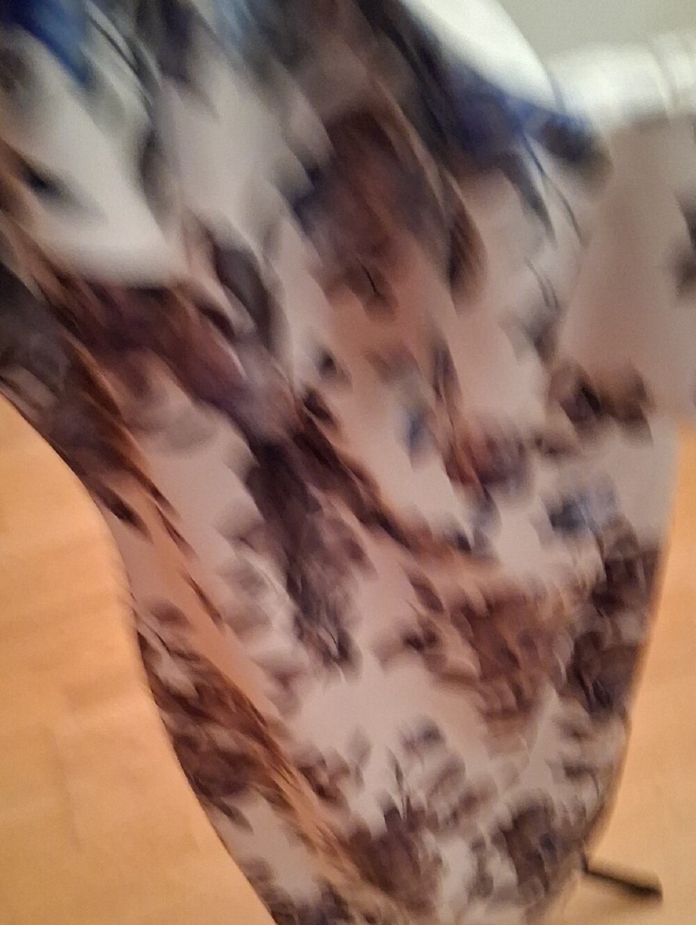 Eliza J White One-Shoulder Dress with Blue Floral Print - Picture 8 of 15